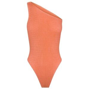 CLEONIE SCULPTURE MAIOT SMOCKED ONE PIECE SWIMSUIT IN ESPRESSO ONE SIZE